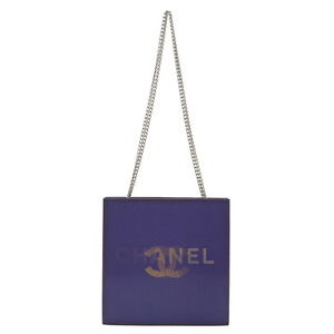 CHANEL Hologram Coco Mark Chain Shoulder Bag Tote Lenticular Vinyl Purple